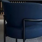 Chaise de salle à manger contemporaine grise rembourrée avec structure en métal