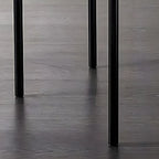 Chaise de salle à manger contemporaine grise rembourrée avec structure en métal