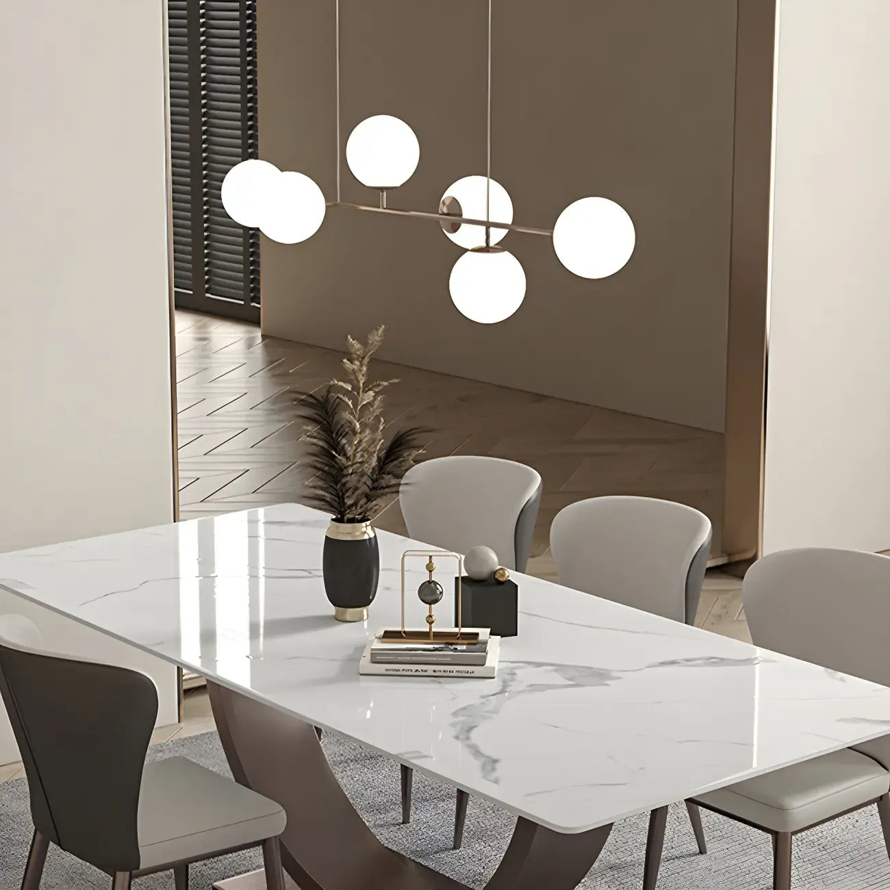 Suspension globe en verre Sputnik pour salle à manger