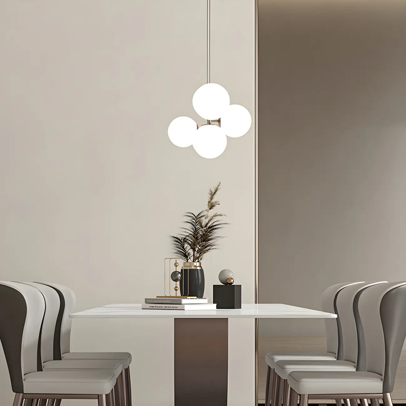 Suspension globe en verre Sputnik pour salle à manger