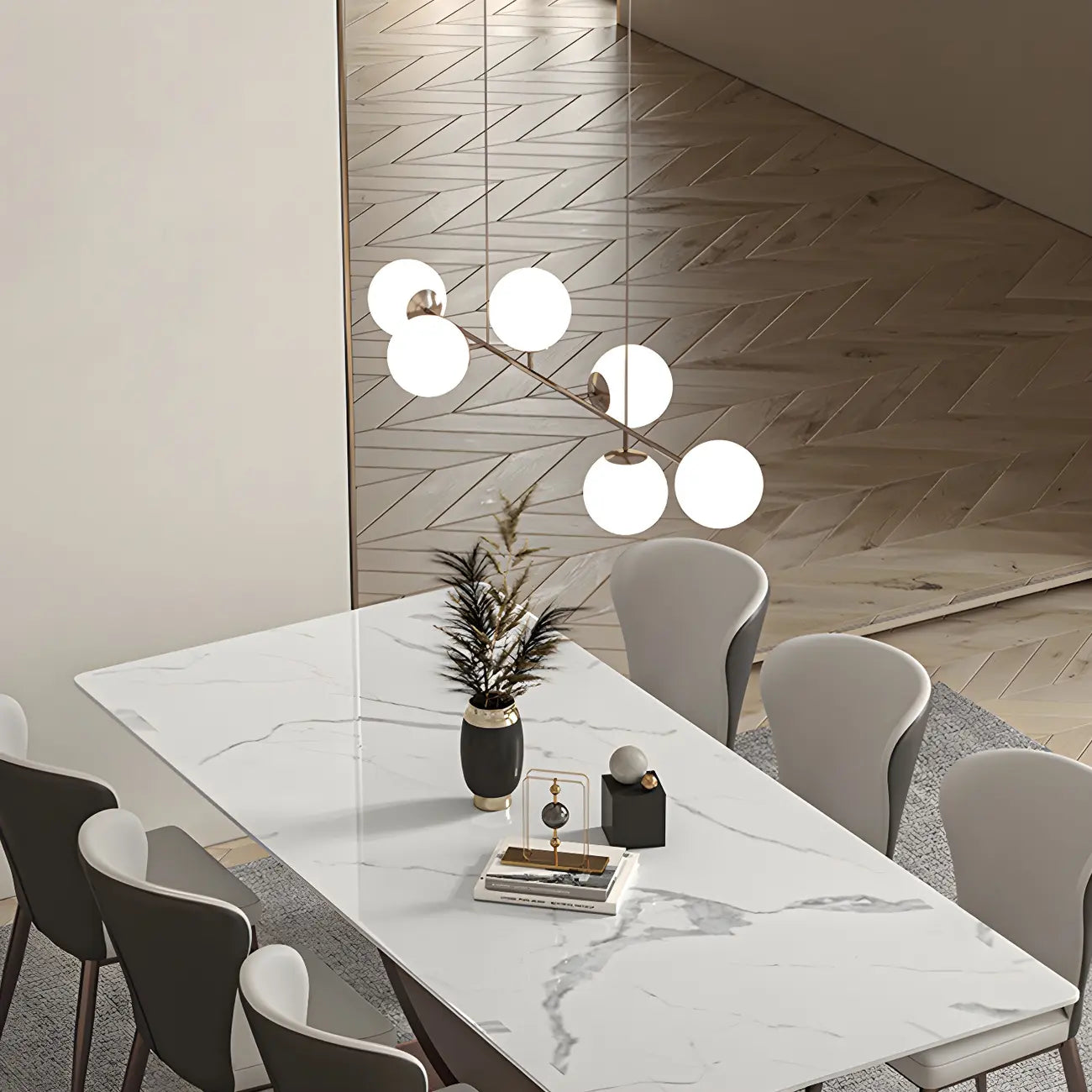 Suspension globe en verre Sputnik pour salle à manger
