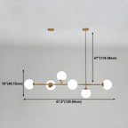 Suspension globe en verre Sputnik pour salle à manger