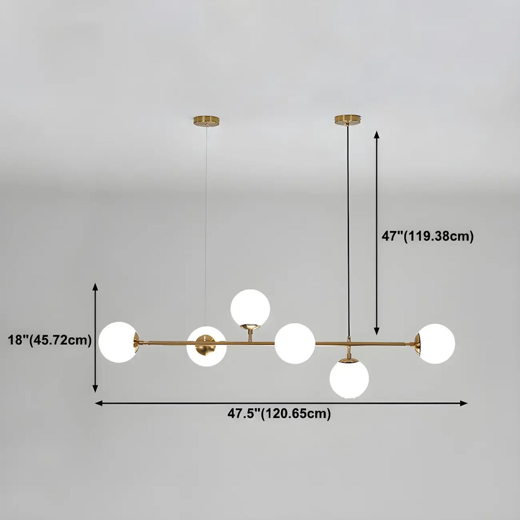 Suspension globe en verre Sputnik pour salle à manger