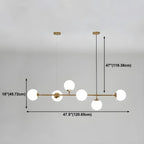 Suspension globe en verre Sputnik pour salle à manger