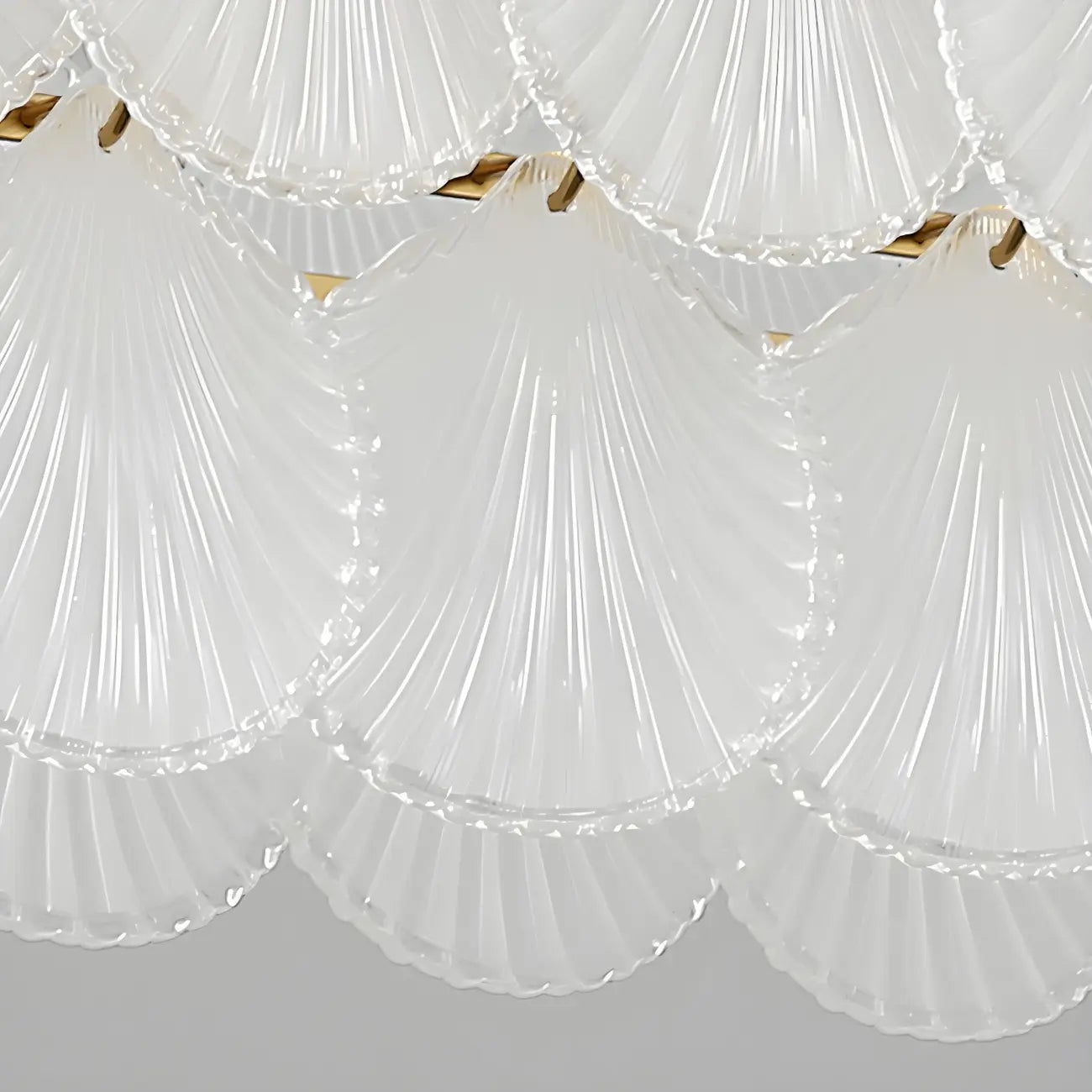 Lustre moderne en verre doré pour îlot central, avec 8 lumières