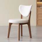 Chaise de salle à manger moderne sans accoudoirs à oreilles en similicuir