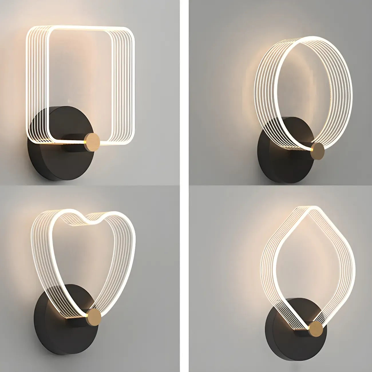 Applique murale LED géométrique minimaliste pour espaces intérieurs