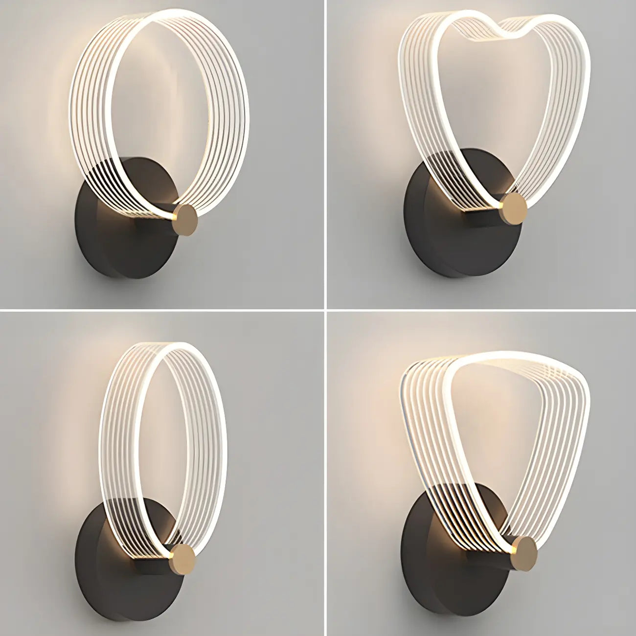 Applique murale LED géométrique minimaliste pour espaces intérieurs