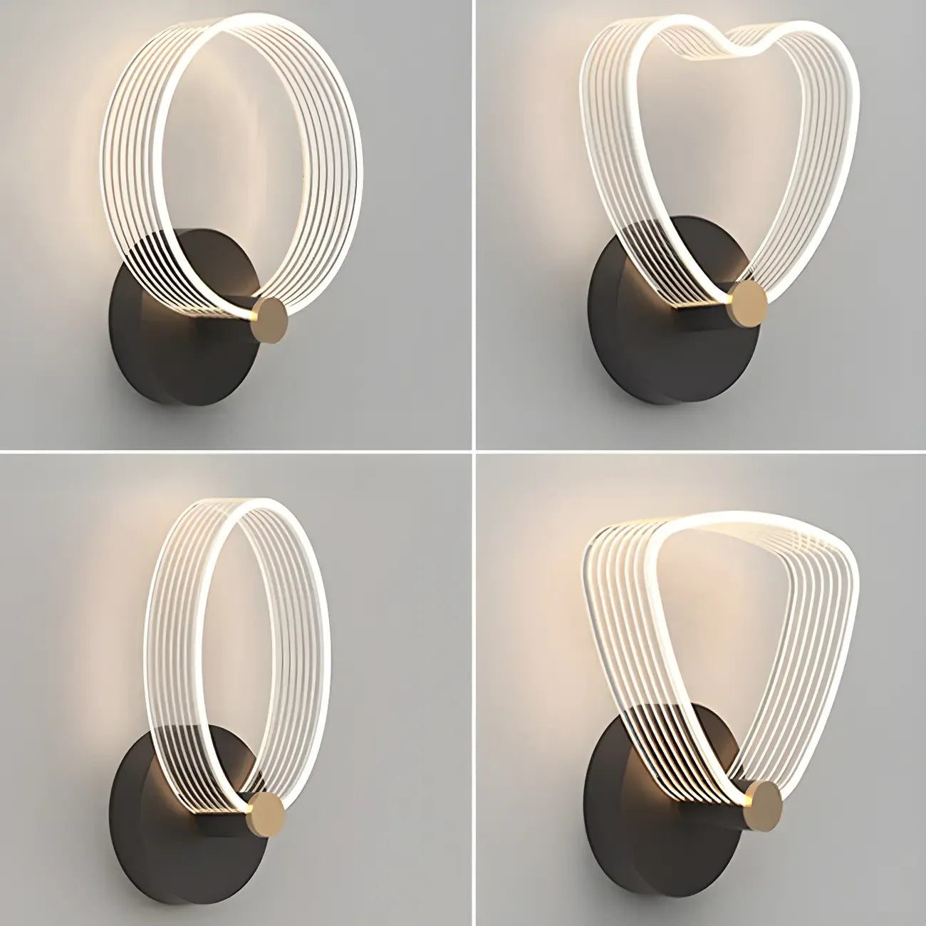 Applique murale LED géométrique minimaliste pour espaces intérieurs