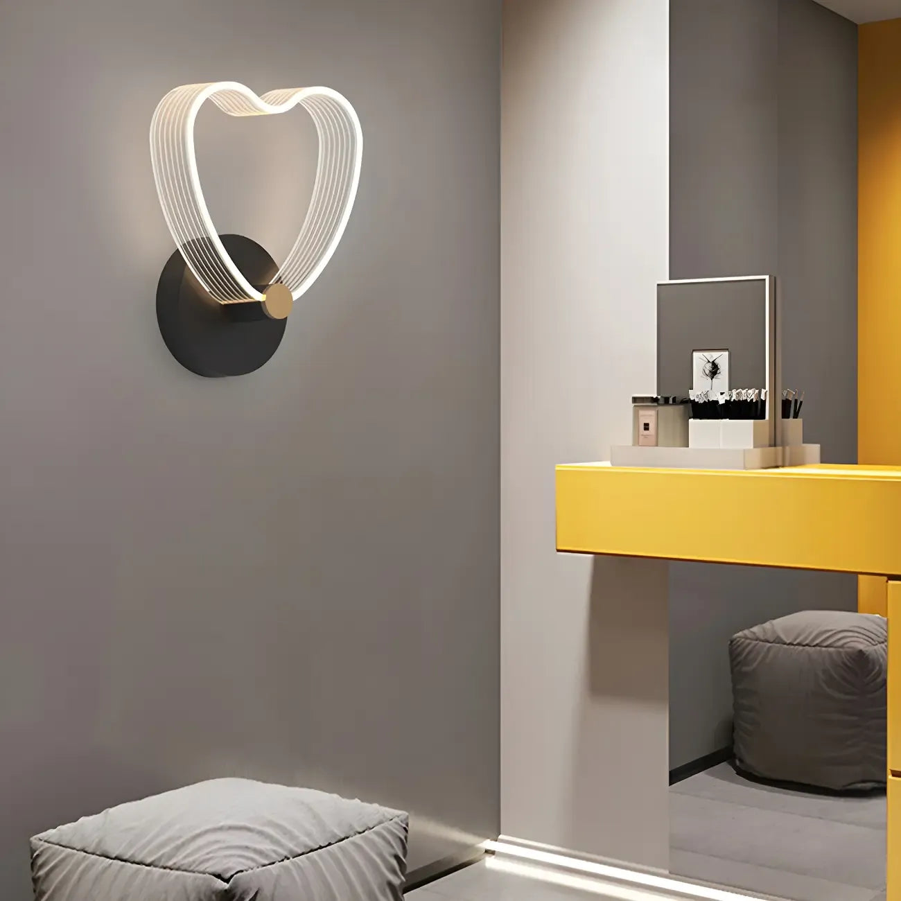 Applique murale LED géométrique minimaliste pour espaces intérieurs