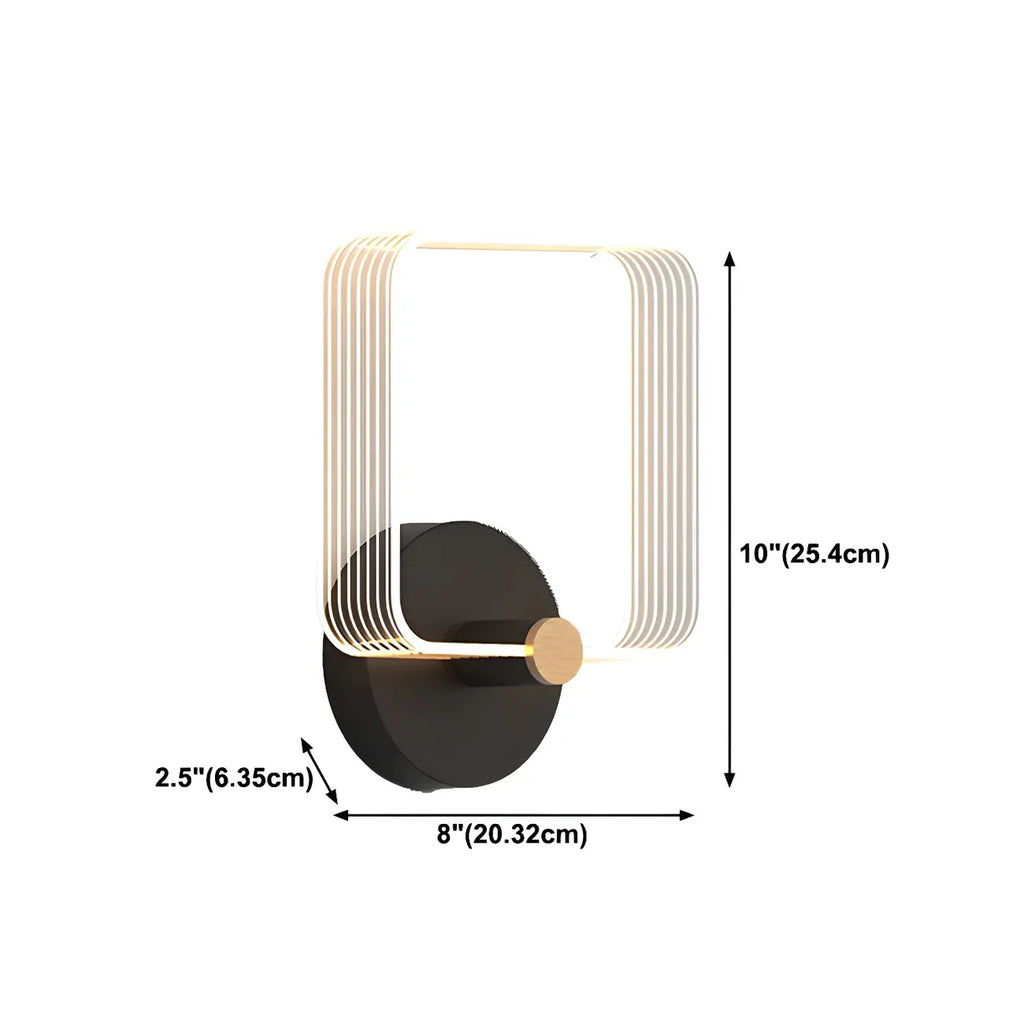 Applique murale LED géométrique minimaliste pour espaces intérieurs