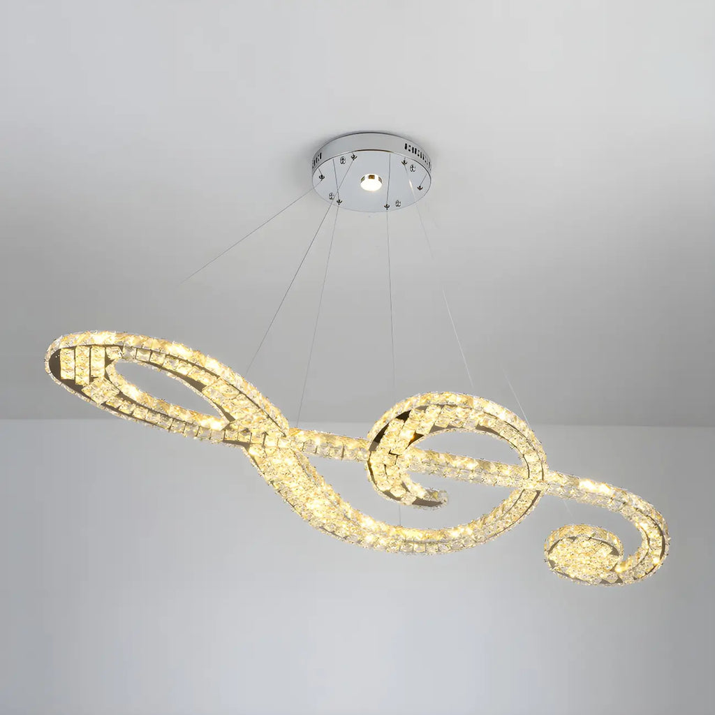 Suspension îlot à 2 lumières en cristal moderne et artistique
