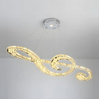 Suspension îlot à 2 lumières en cristal moderne et artistique