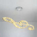Suspension îlot à 2 lumières en cristal moderne et artistique