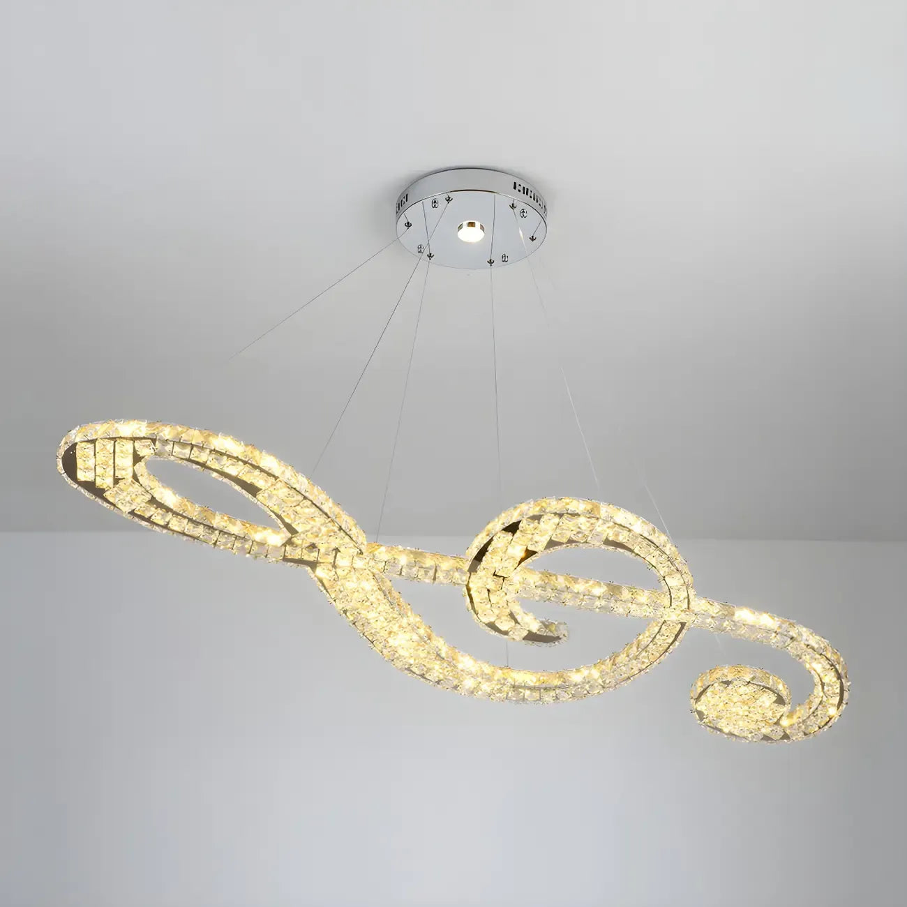 Suspension îlot à 2 lumières en cristal moderne et artistique
