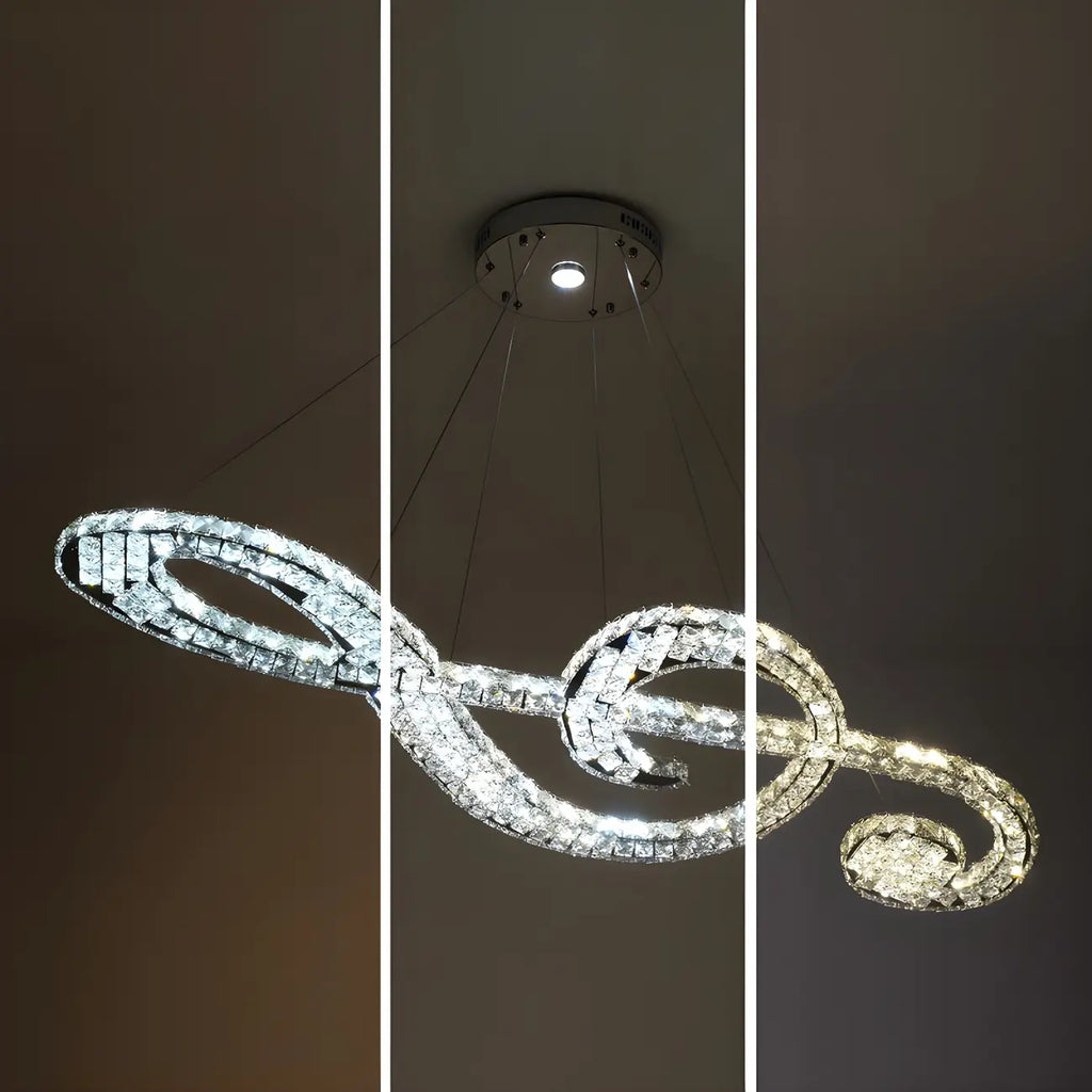 Suspension îlot à 2 lumières en cristal moderne et artistique