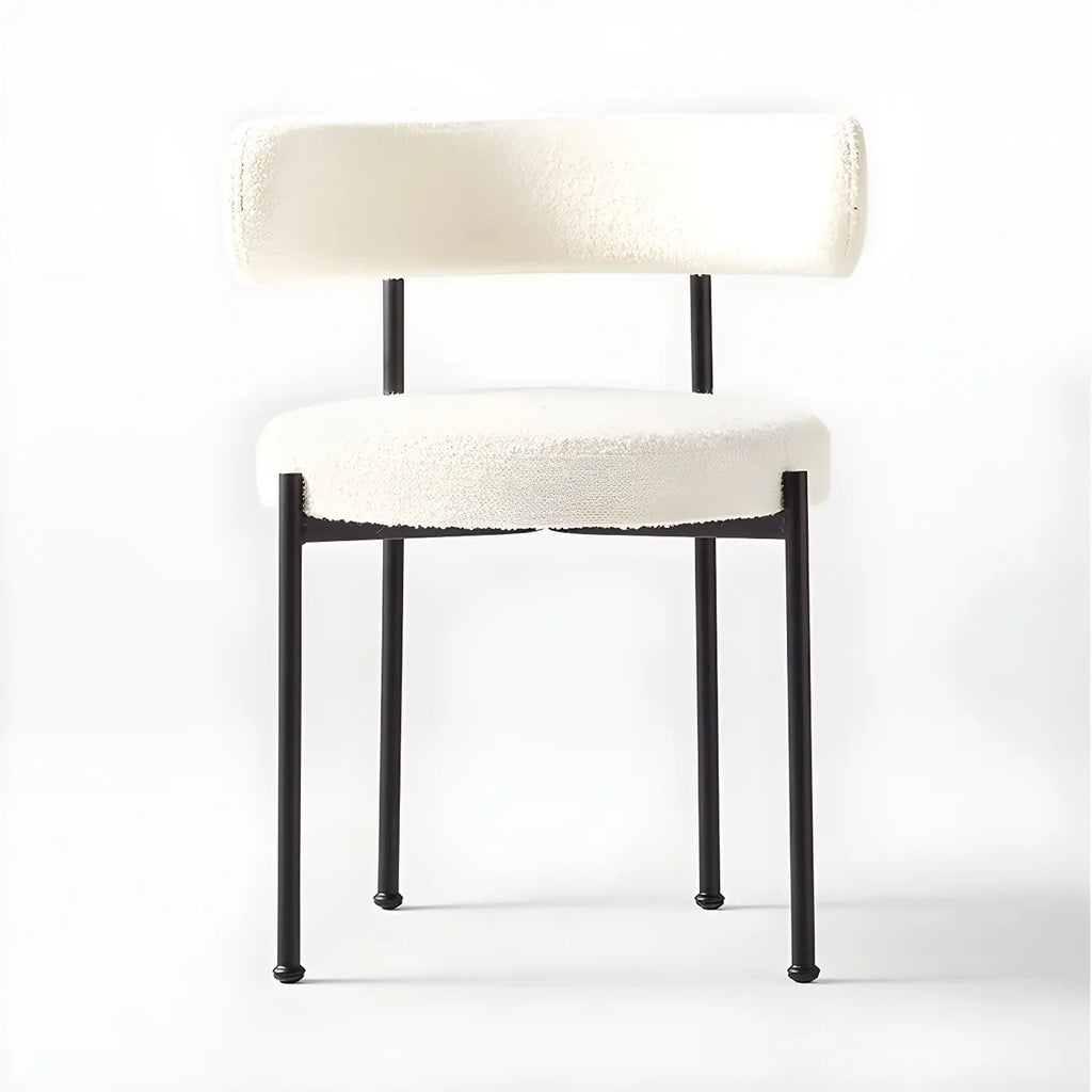 Chaises de salle à manger contemporaines recouvertes de tissu