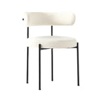 Chaises de salle à manger contemporaines recouvertes de tissu