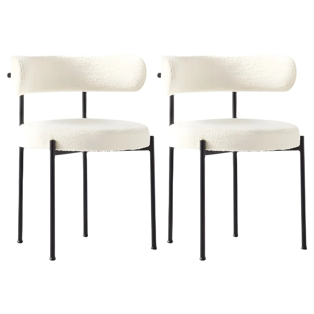 Chaises de salle à manger contemporaines recouvertes de tissu