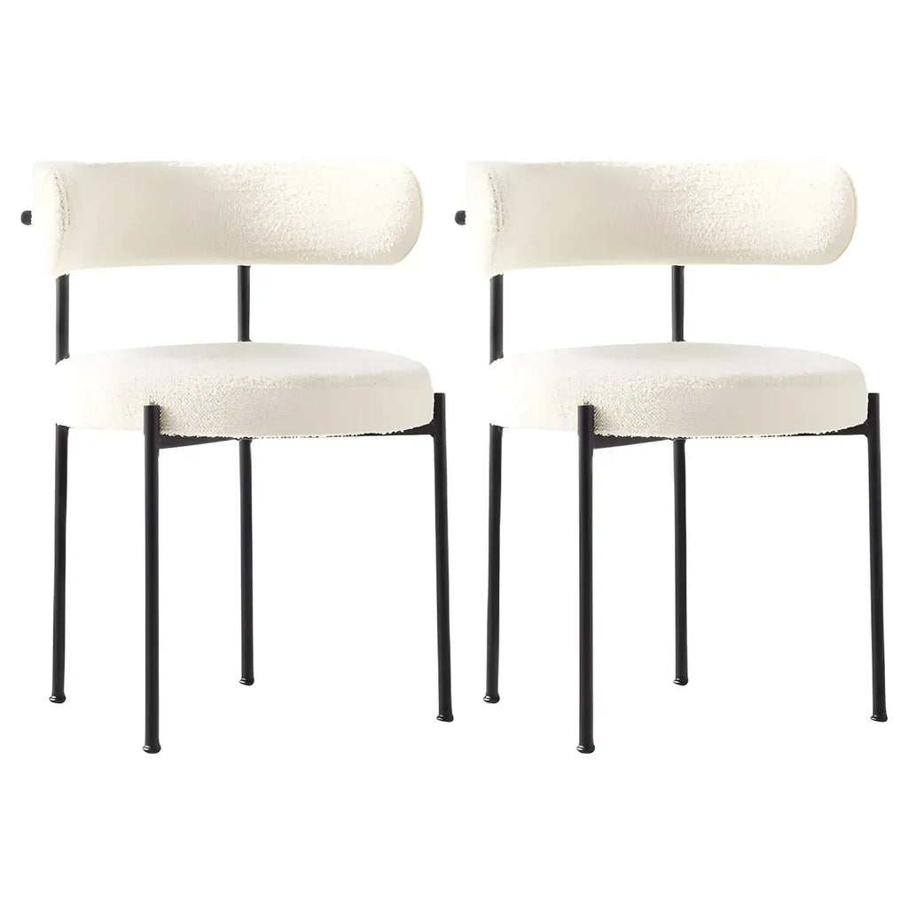 Chaises de salle à manger contemporaines recouvertes de tissu