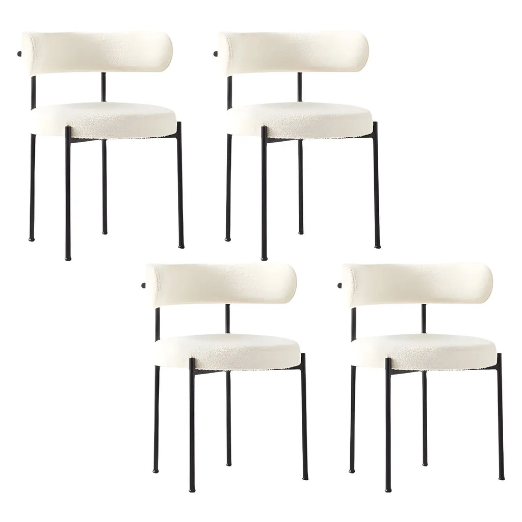 Chaises de salle à manger contemporaines recouvertes de tissu