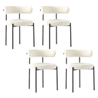 Chaises de salle à manger contemporaines recouvertes de tissu