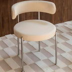 Chaises de salle à manger contemporaines recouvertes de tissu