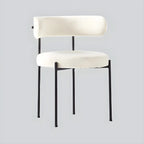 Chaises de salle à manger contemporaines recouvertes de tissu