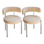 Chaises de salle à manger contemporaines recouvertes de tissu
