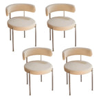 Chaises de salle à manger contemporaines recouvertes de tissu
