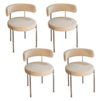 Chaises de salle à manger contemporaines recouvertes de tissu