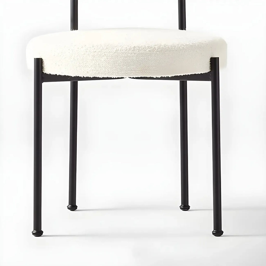 Chaises de salle à manger contemporaines recouvertes de tissu