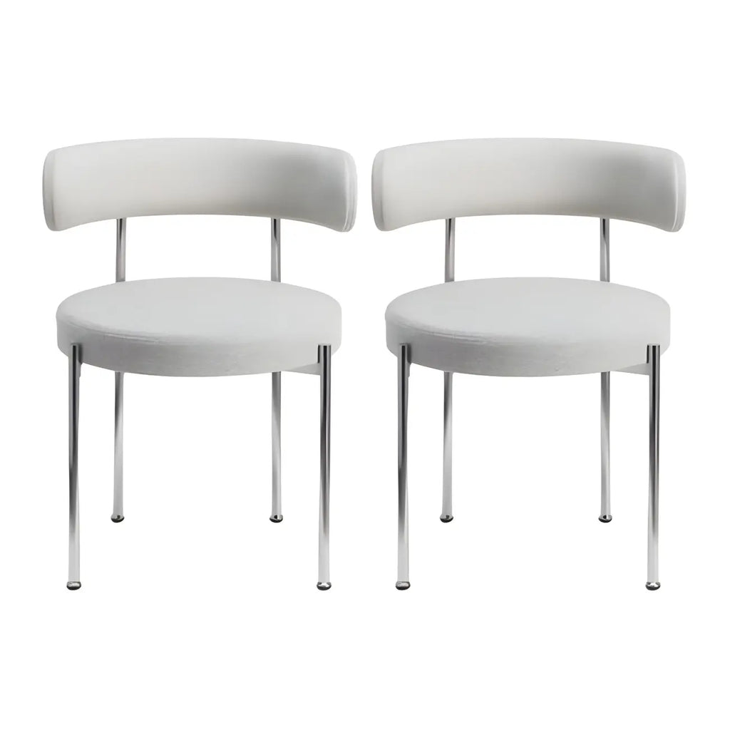 Chaises de salle à manger contemporaines recouvertes de tissu
