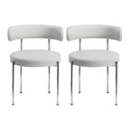 Chaises de salle à manger contemporaines recouvertes de tissu