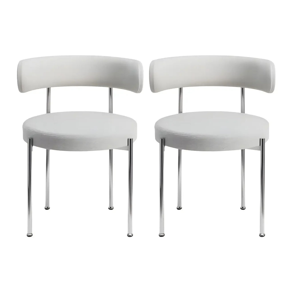 Chaises de salle à manger contemporaines recouvertes de tissu