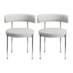 Chaises de salle à manger contemporaines recouvertes de tissu