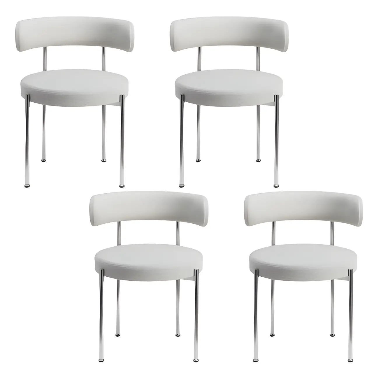 Chaises de salle à manger contemporaines recouvertes de tissu