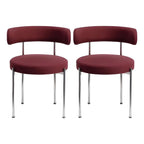 Chaises de salle à manger contemporaines recouvertes de tissu
