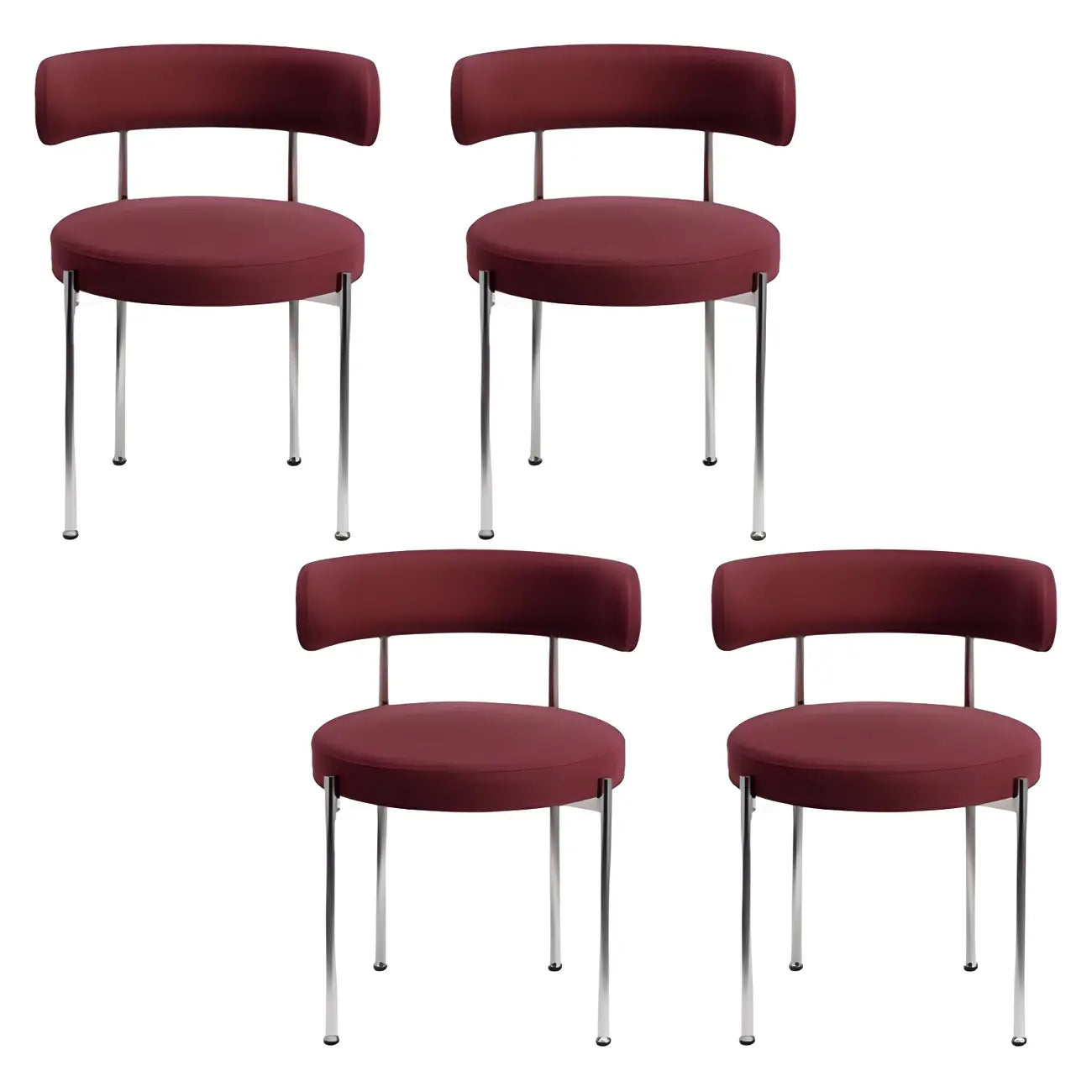 Chaises de salle à manger contemporaines recouvertes de tissu