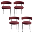 Chaises de salle à manger contemporaines recouvertes de tissu