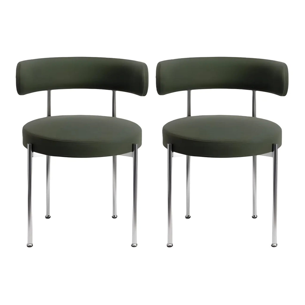 Chaises de salle à manger contemporaines recouvertes de tissu