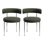 Chaises de salle à manger contemporaines recouvertes de tissu
