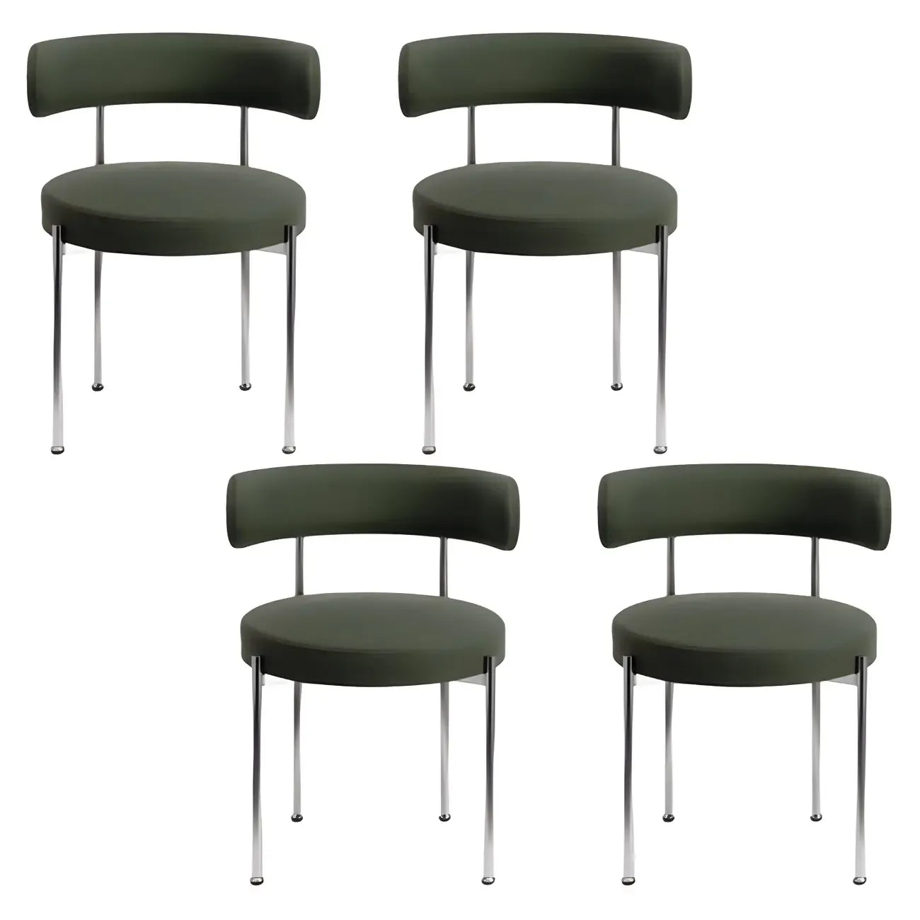 Chaises de salle à manger contemporaines recouvertes de tissu