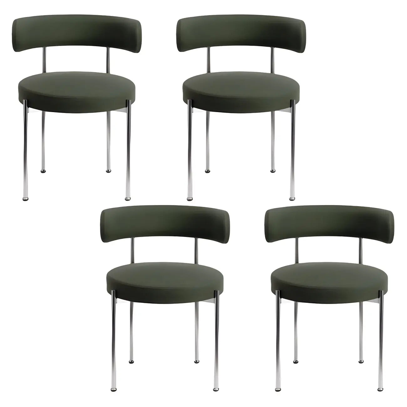 Chaises de salle à manger contemporaines recouvertes de tissu