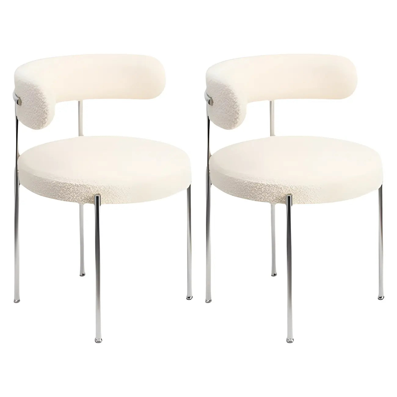 Chaises de salle à manger contemporaines recouvertes de tissu