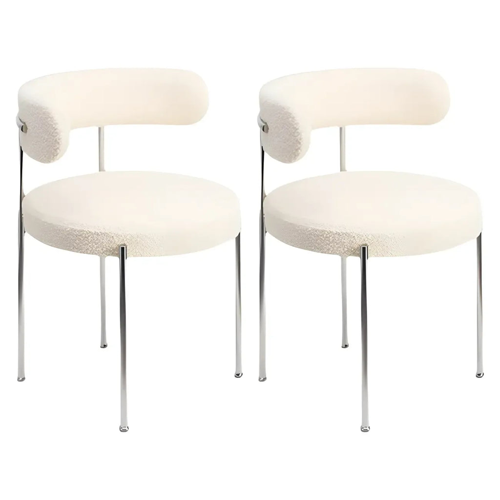 Chaises de salle à manger contemporaines recouvertes de tissu