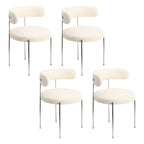 Chaises de salle à manger contemporaines recouvertes de tissu