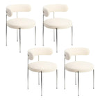 Chaises de salle à manger contemporaines recouvertes de tissu