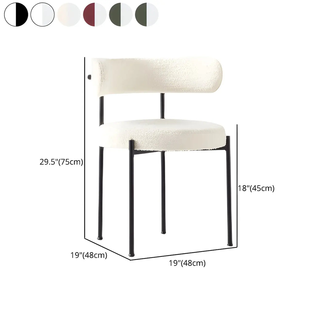 Chaises de salle à manger contemporaines recouvertes de tissu