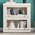 Bibliothèque verticale contemporaine à 3 niveaux en bois blanc